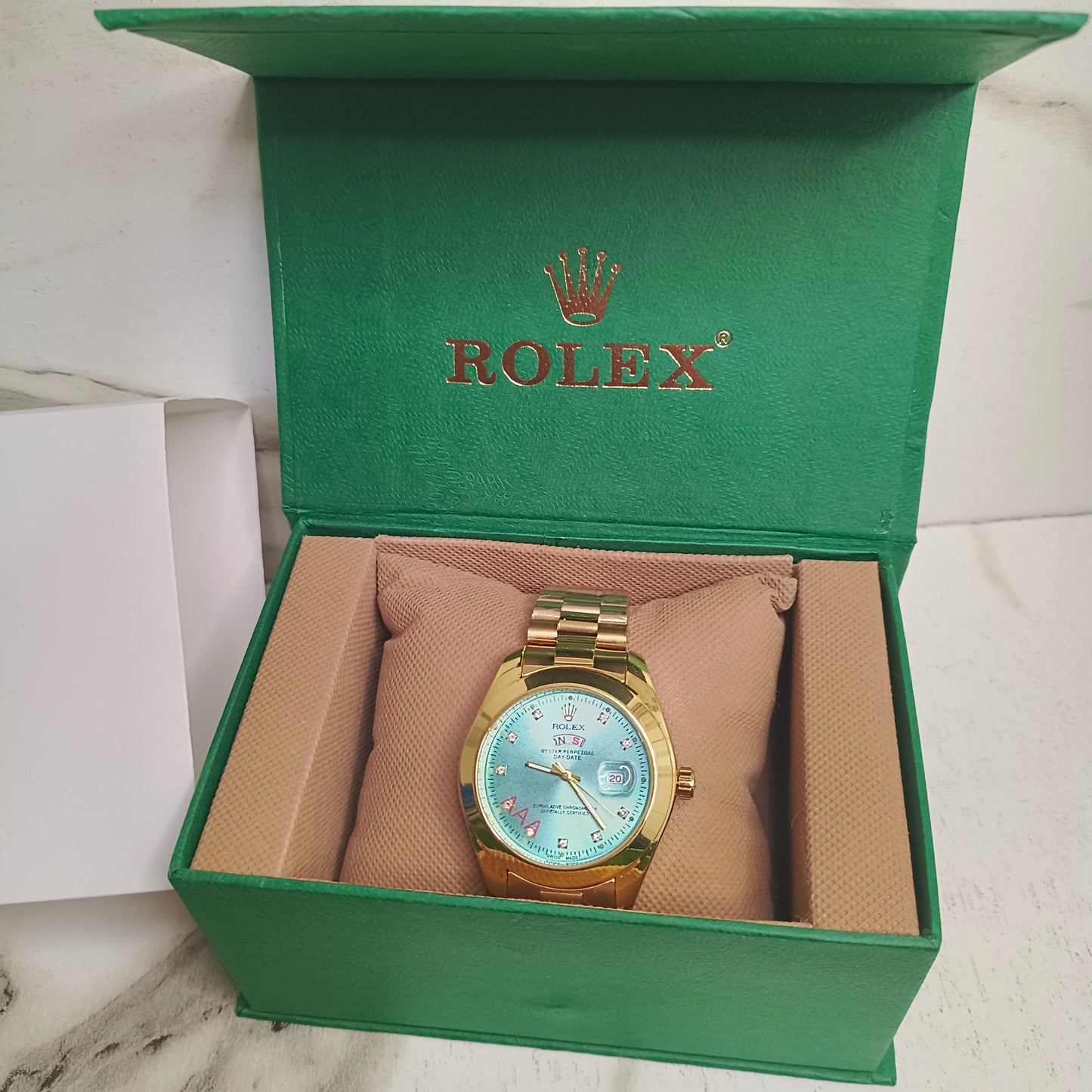 Rolex Watch DayDate - Golden With Blue Dial